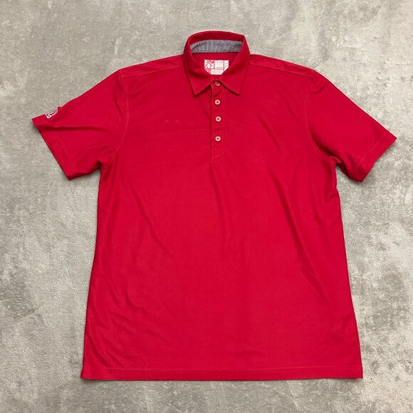 Chick-fil-A Polo Shirt Large Red Employee Uniform Crew Team Style Oobe Work - Picture 1 of 9